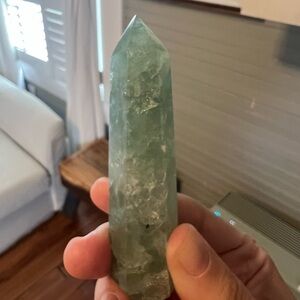 Green Fluorite Crystal Tower Home Accent